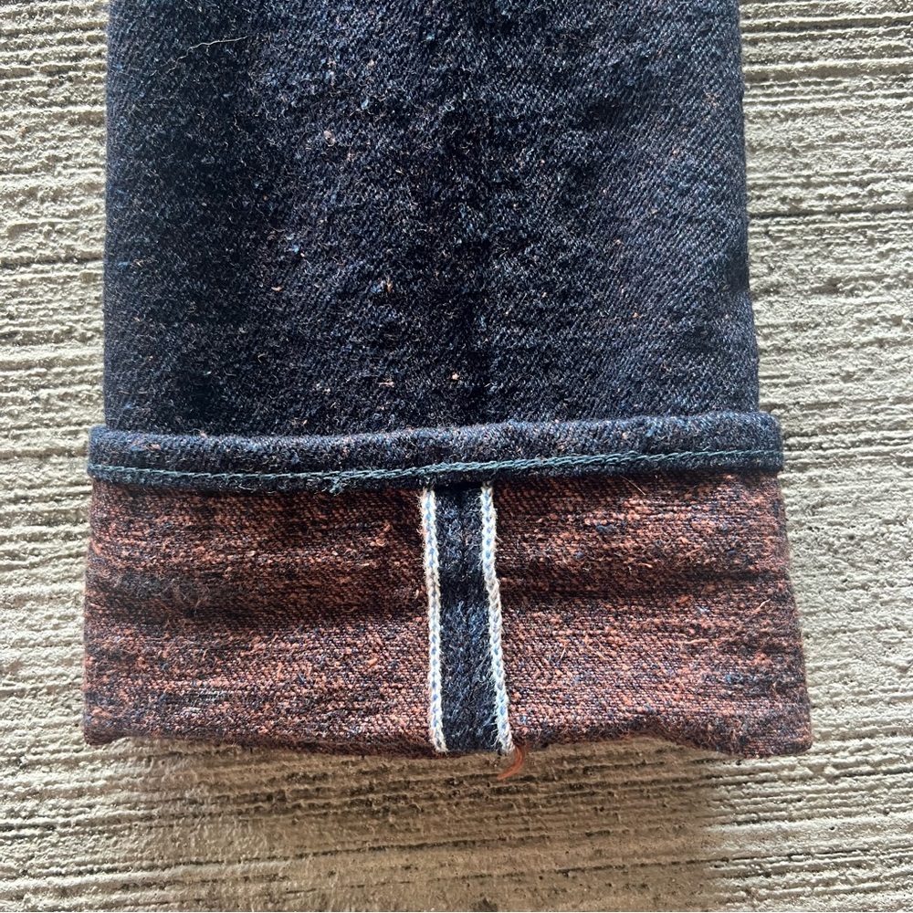 PBJ  x Okayama Kakishibu Indigo Denim Relaxed Taper Fit Size 32 - Picture 8 of 10